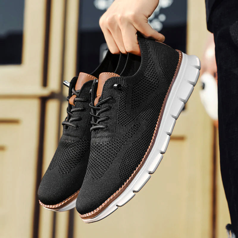 Louis Morel Casual Lace-Up Knit Sneakers