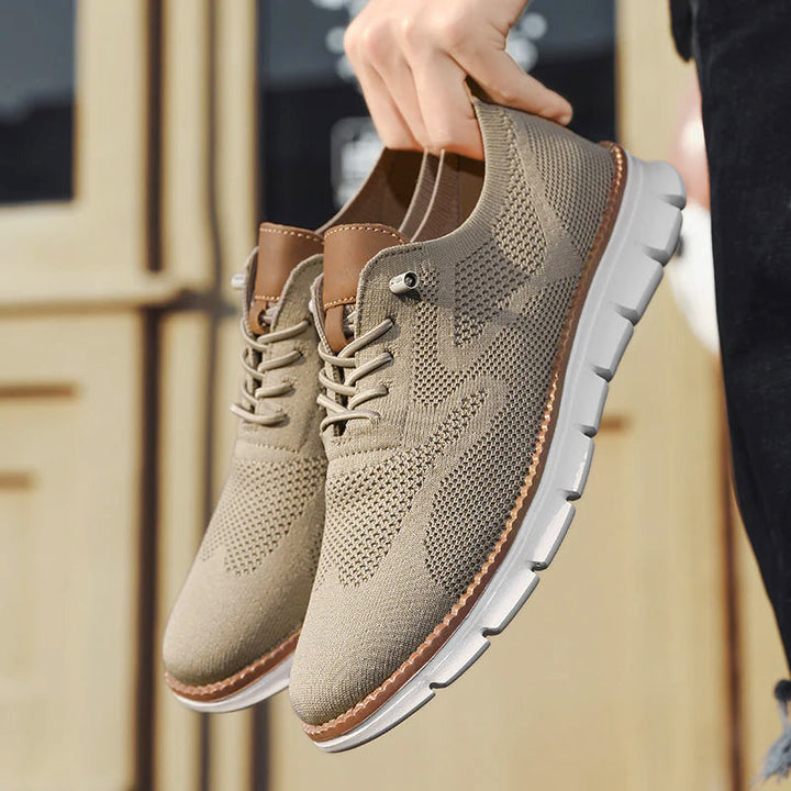 Louis Morel Casual Lace-Up Knit Sneakers