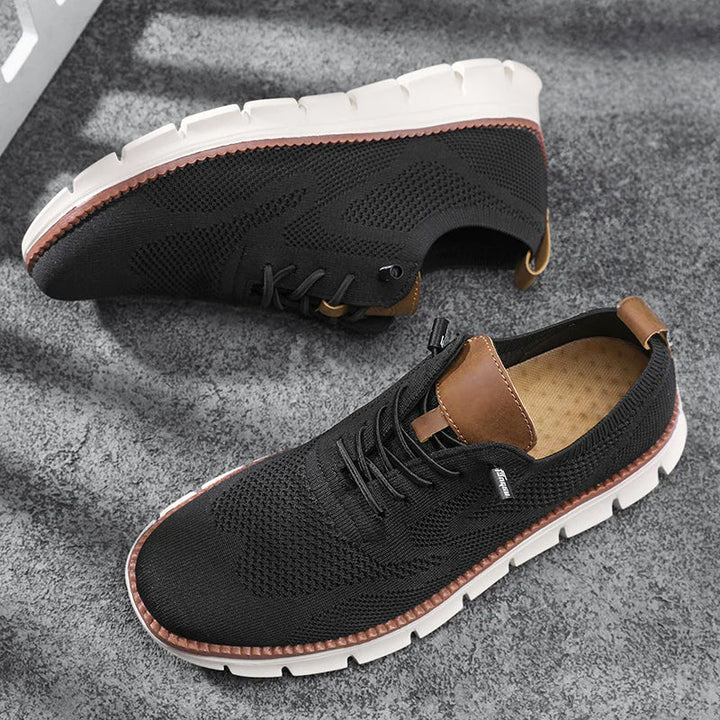 Louis Morel Casual Lace-Up Knit Sneakers