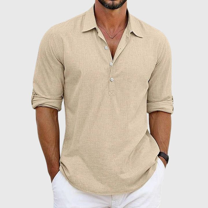 Louis Morel Classic Henley Style Shirt