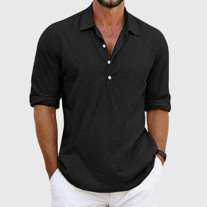 Louis Morel Classic Henley Style Shirt