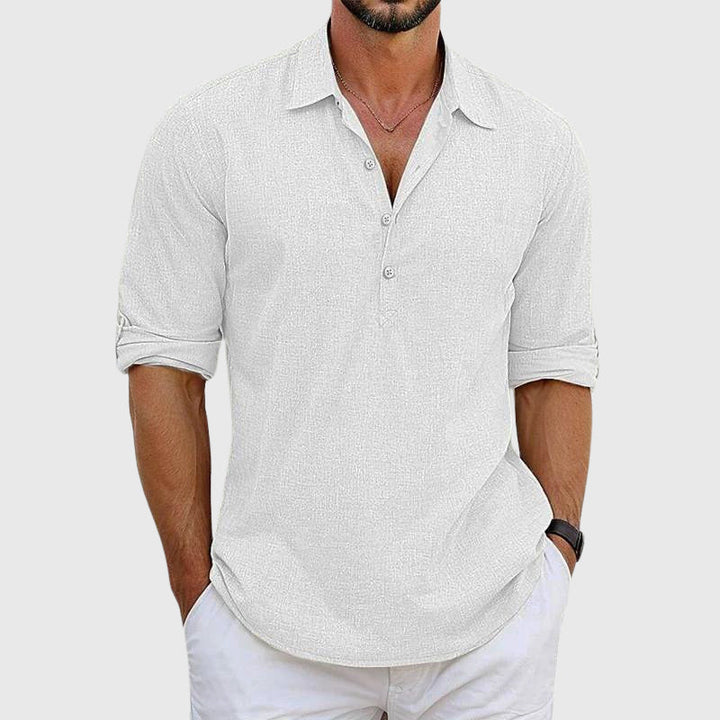 Louis Morel Classic Henley Style Shirt