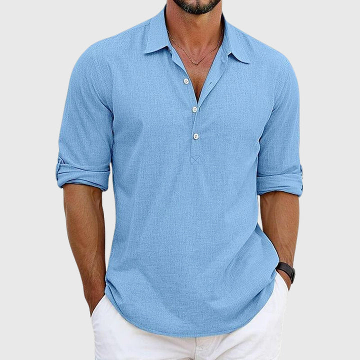 Louis Morel Classic Henley Style Shirt