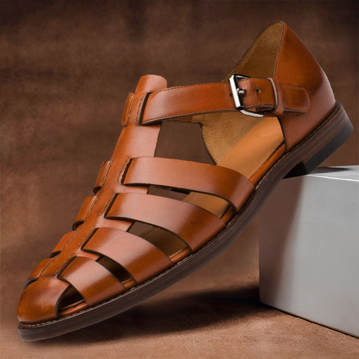 Louis Morel Closed-Toe Strap Sandals