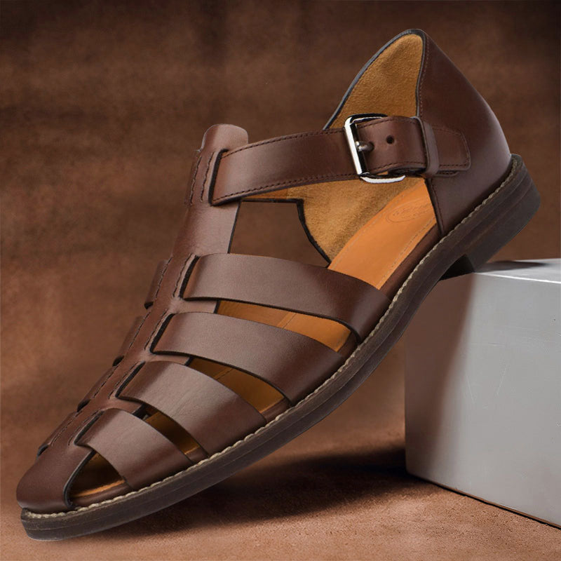 Louis Morel Closed-Toe Strap Sandals