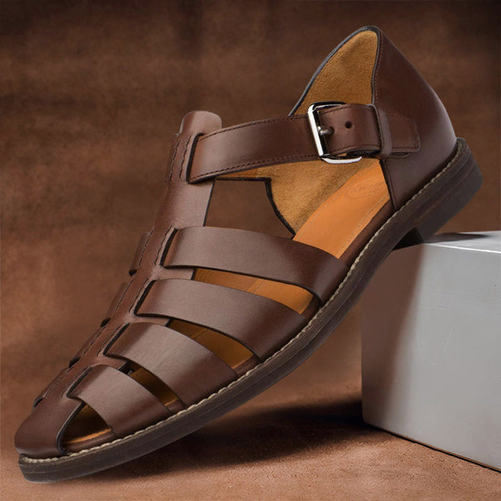 Louis Morel Closed-Toe Strap Sandals