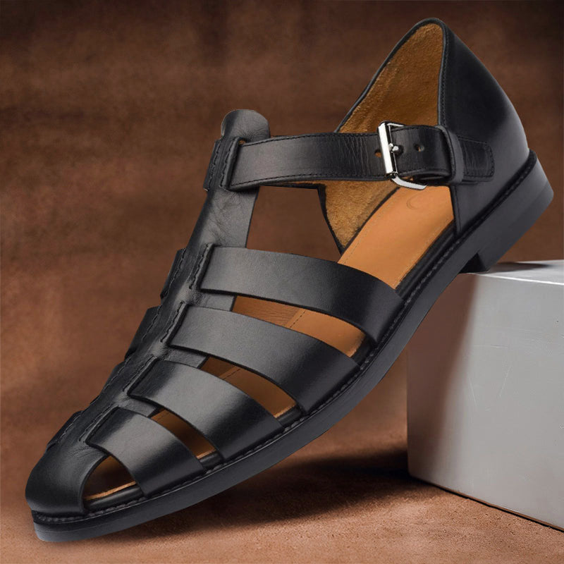 Louis Morel Closed-Toe Strap Sandals