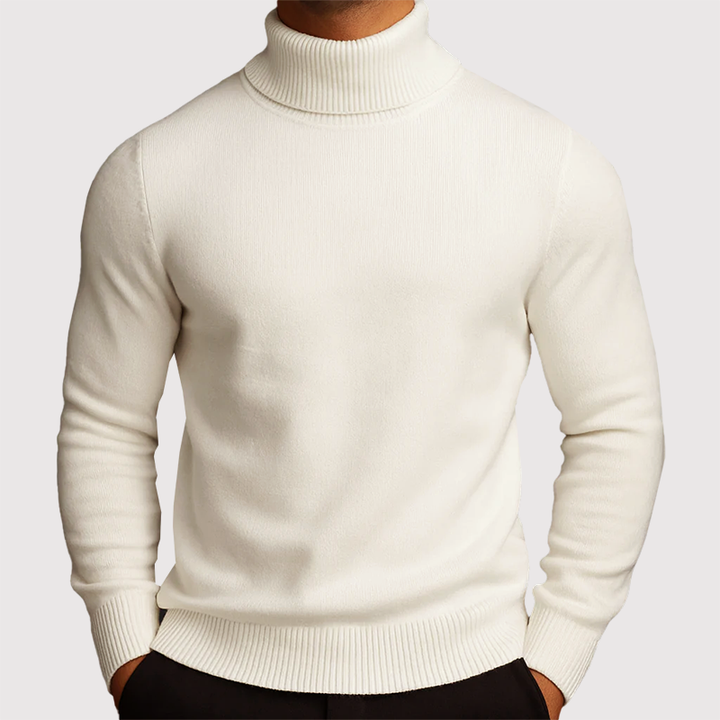 Louis Morel Fleece Lined Turtleneck Sweater