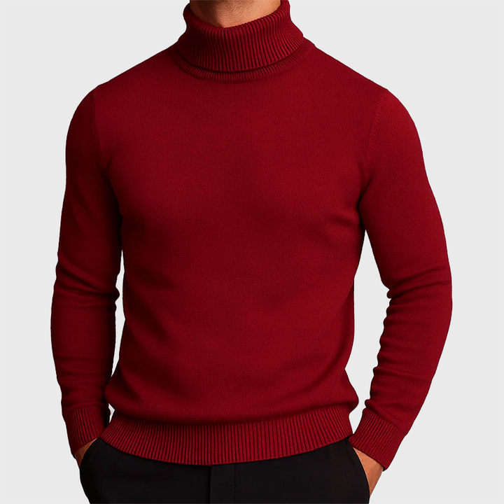Louis Morel Fleece Lined Turtleneck Sweater