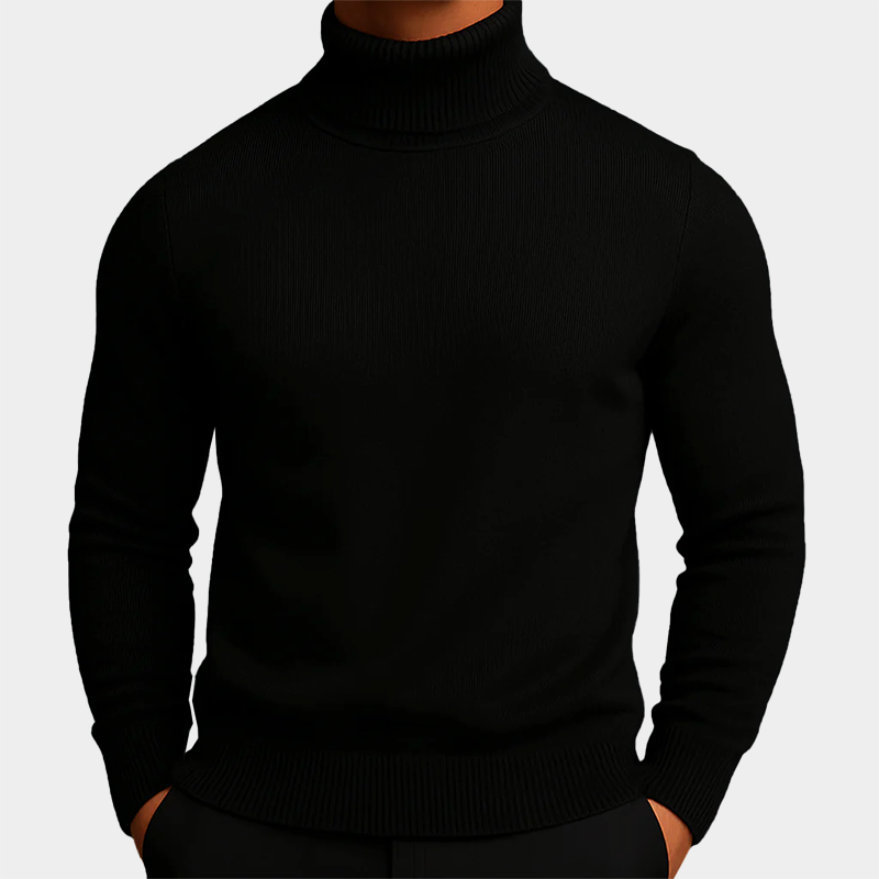 Louis Morel Fleece Lined Turtleneck Sweater