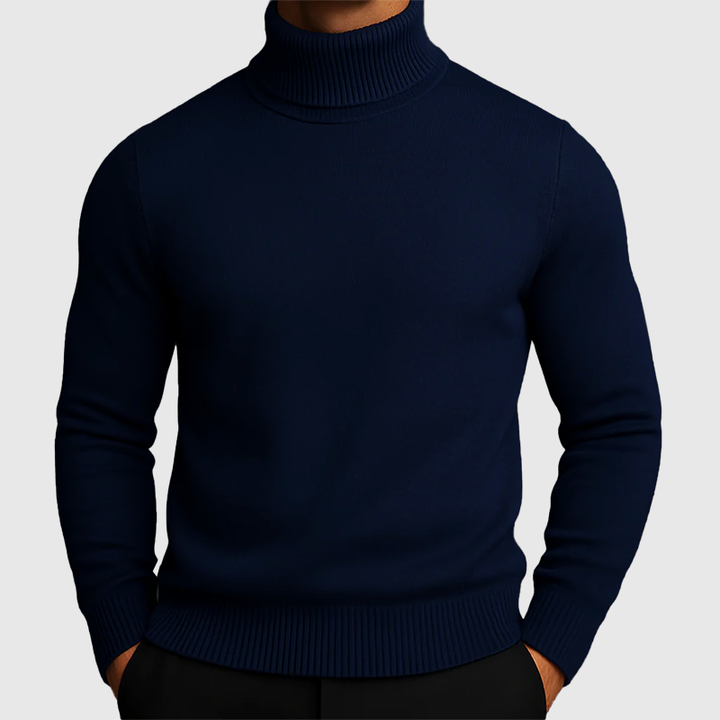 Louis Morel Fleece Lined Turtleneck Sweater