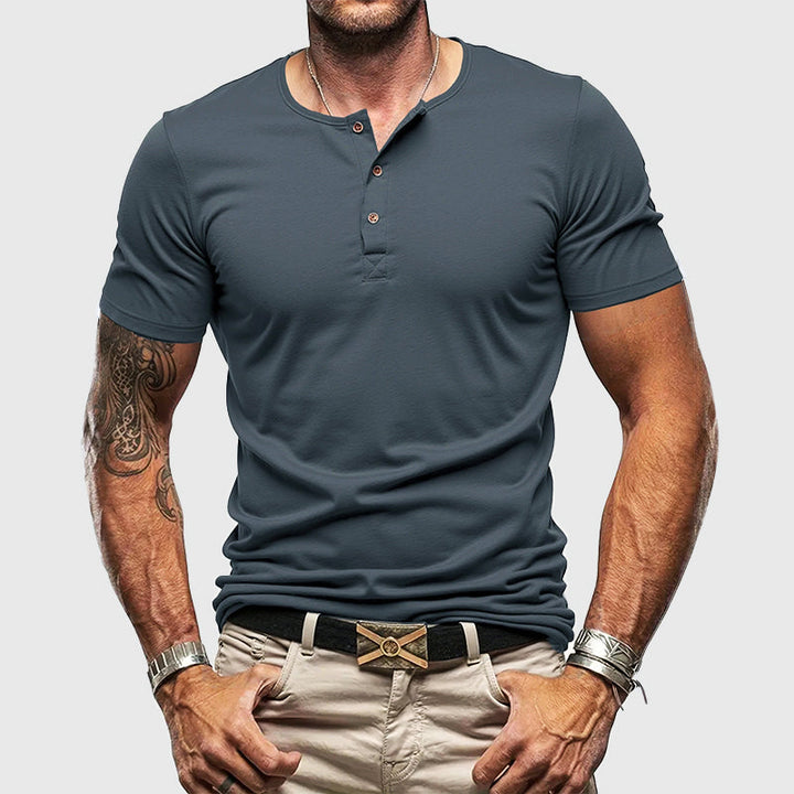 Louis Morel Gym Style Henley T-Shirt