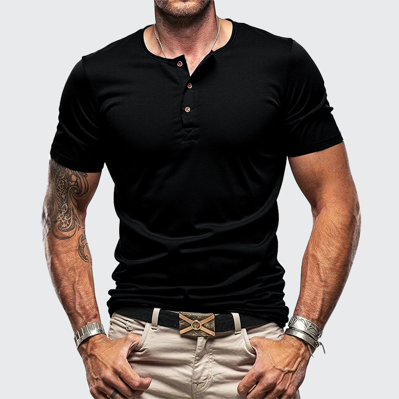 Louis Morel Gym Style Henley T-Shirt