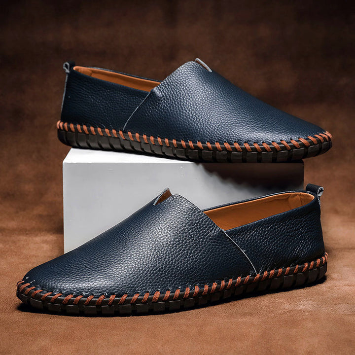 Louis Morel Hand-Stitched Leather Loafers