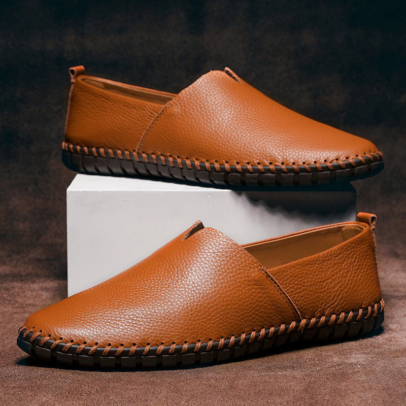 Louis Morel Hand-Stitched Leather Loafers