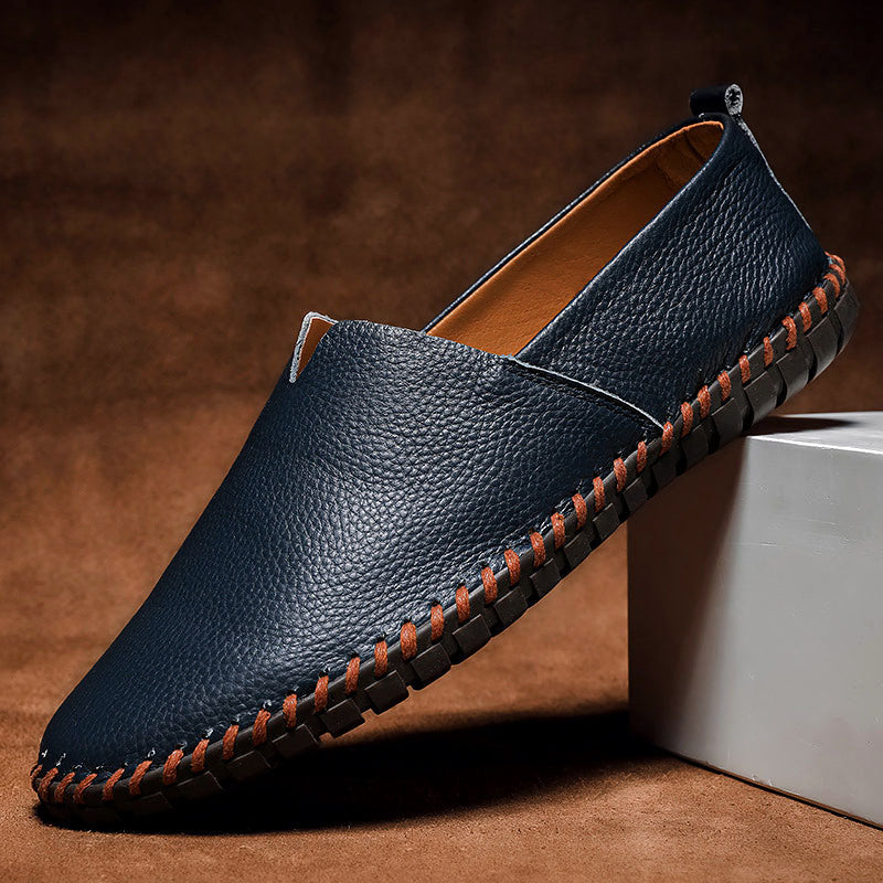 Louis Morel Hand-Stitched Leather Loafers