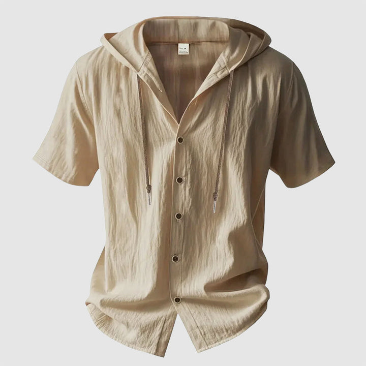 Louis Morel Hooded Linen Summer Shirt
