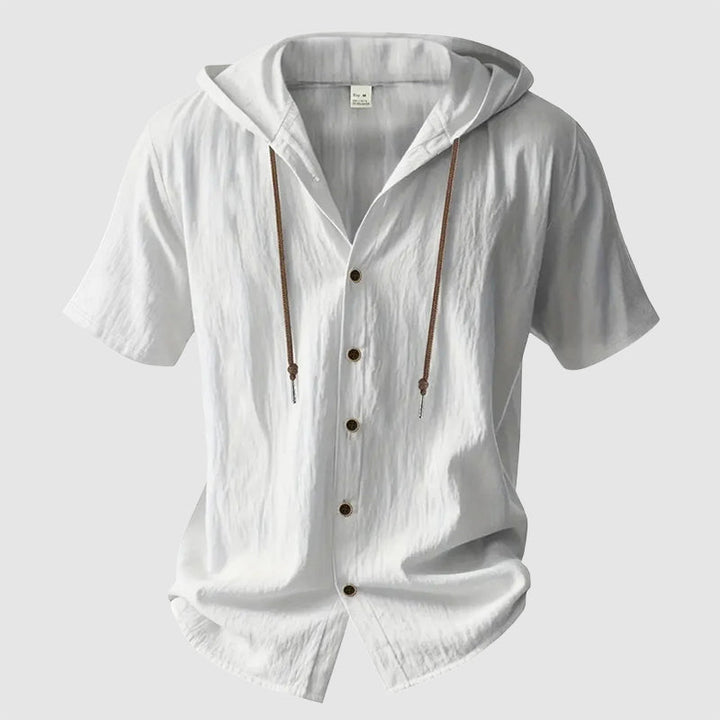 Louis Morel Hooded Linen Summer Shirt