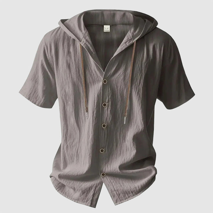 Louis Morel Hooded Linen Summer Shirt