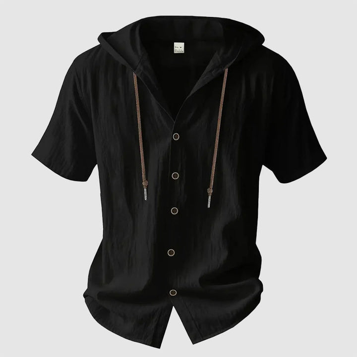 Louis Morel Hooded Linen Summer Shirt