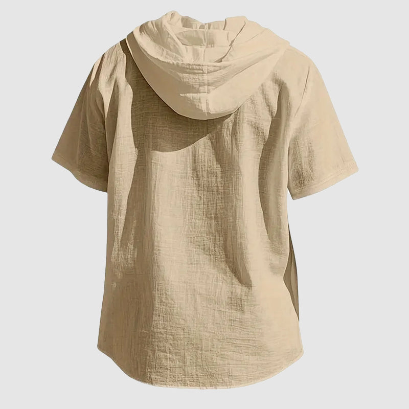 Louis Morel Hooded Linen Summer Shirt