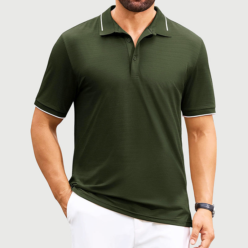 Louis Morel Jacquard Golf Polo Shirt