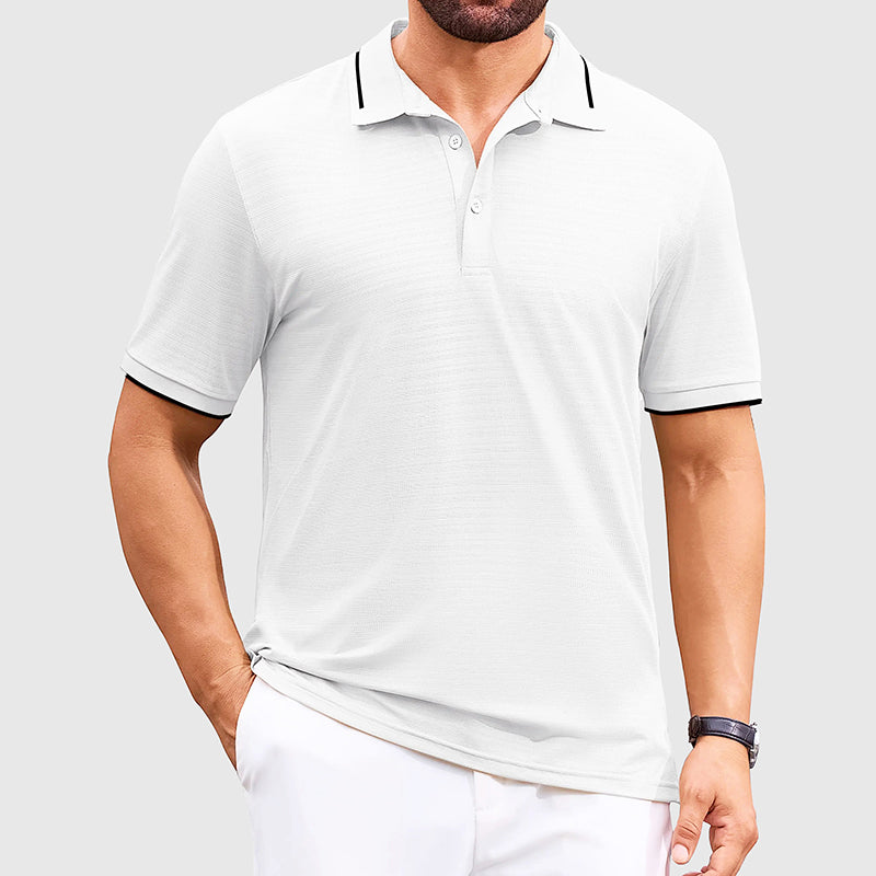 Louis Morel Jacquard Golf Polo Shirt