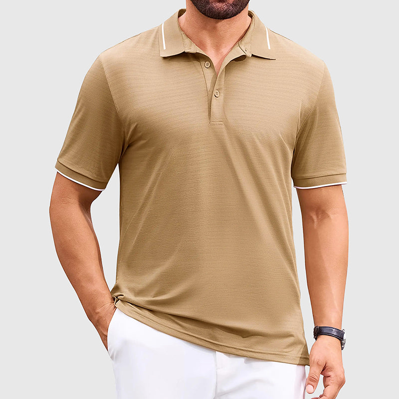 Louis Morel Jacquard Golf Polo Shirt