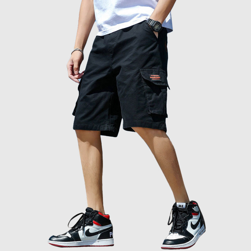 Louis Morel Knee-Length Cotton Cargo Shorts