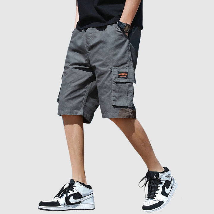 Louis Morel Knee-Length Cotton Cargo Shorts