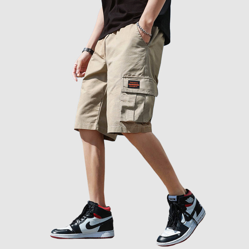 Louis Morel Knee-Length Cotton Cargo Shorts