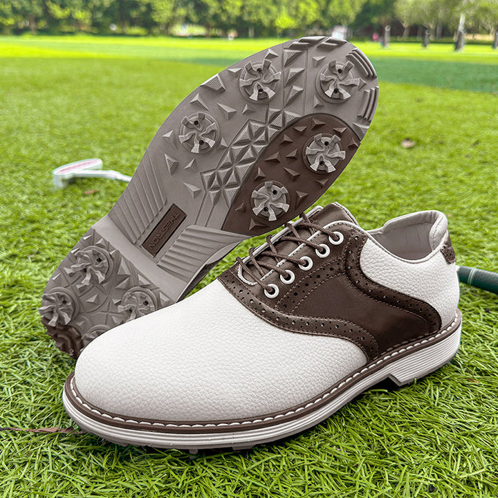 Louis Morel Lace-Up Spiked Golf Shoes