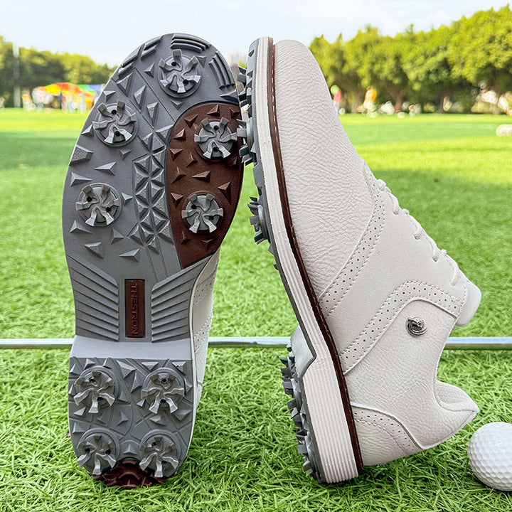 Louis Morel Lace-Up Spiked Golf Shoes