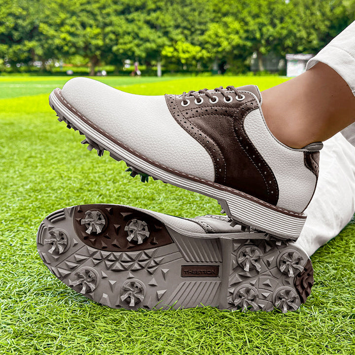 Louis Morel Lace-Up Spiked Golf Shoes