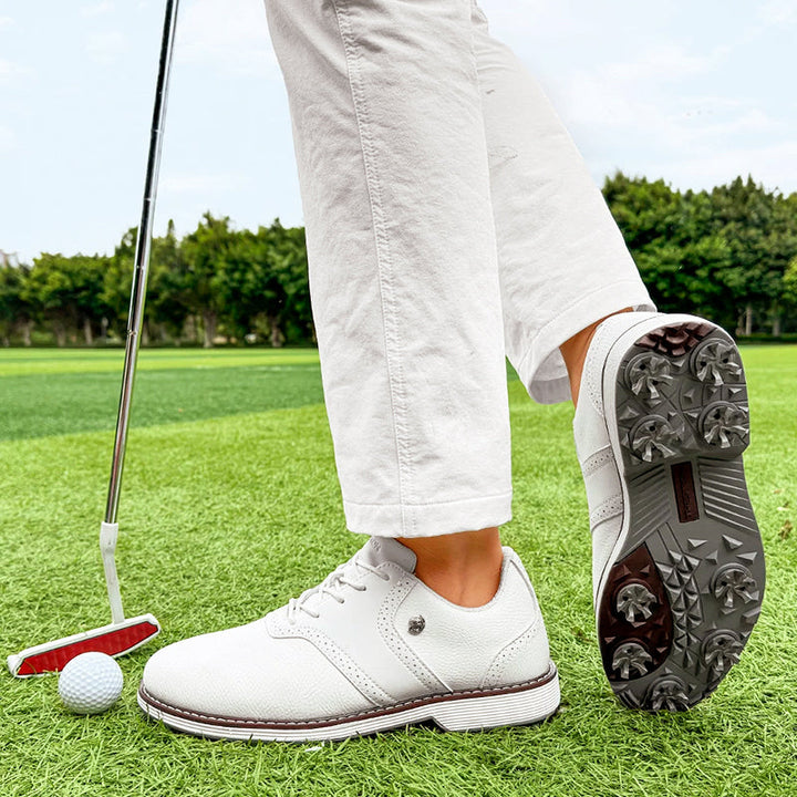Louis Morel Lace-Up Spiked Golf Shoes