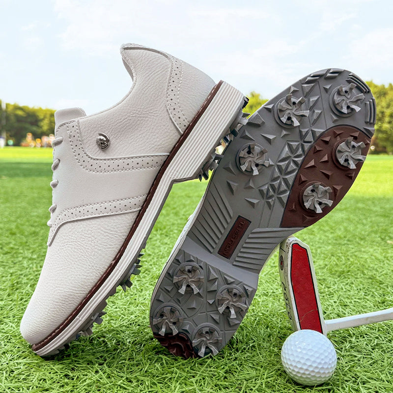 Louis Morel Lace-Up Spiked Golf Shoes