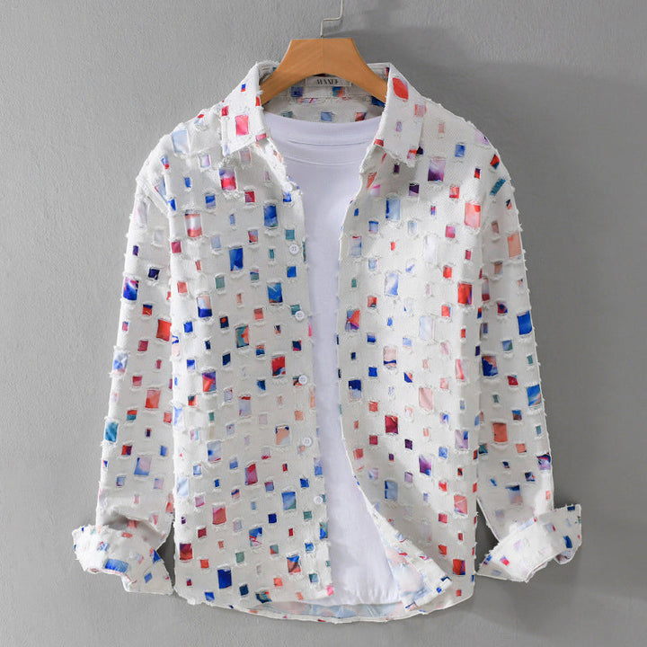 Louis Morel Multi-Color Textured Shirt