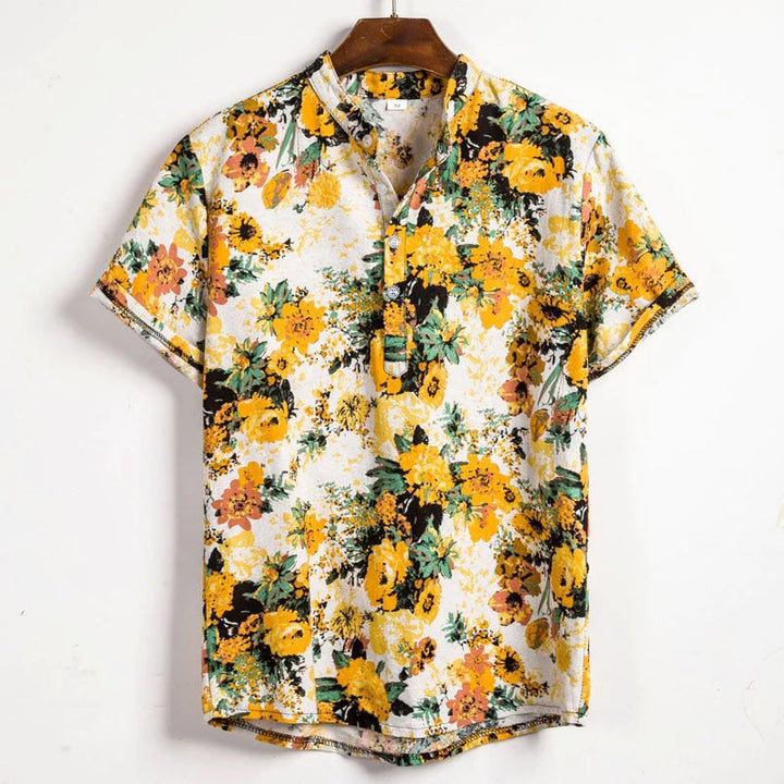 Louis Morel Patterned Button-Up Summer Shirt