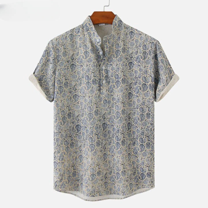 Louis Morel Patterned Button-Up Summer Shirt