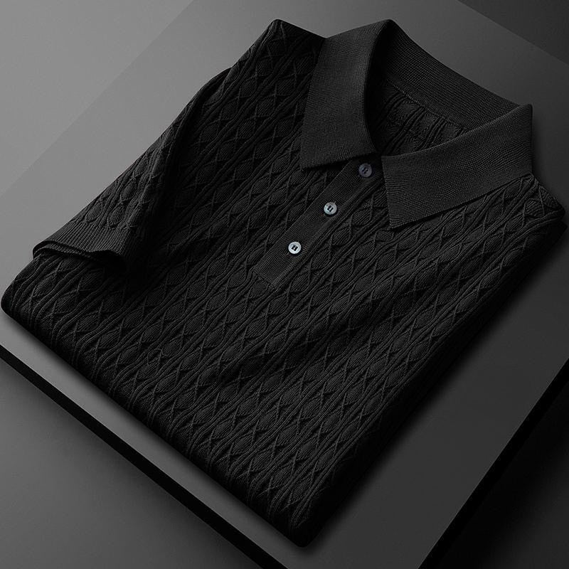 Louis Morel Patterned Short Sleeve Polo