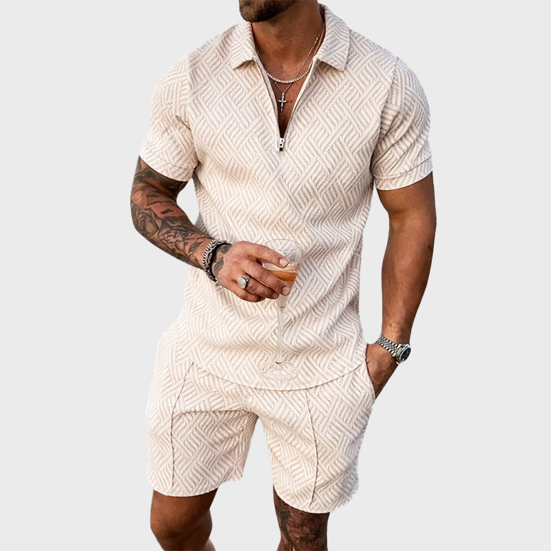 Louis Morel Patterned Two-Piece Summer Set