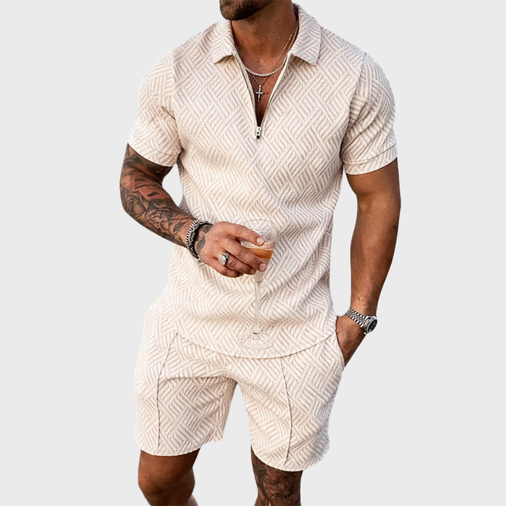 Louis Morel Patterned Two-Piece Summer Set
