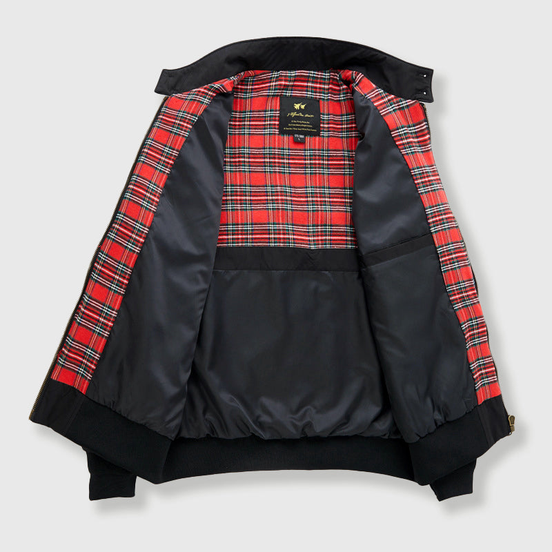Louis Morel Plaid Lined Harrington Jacket