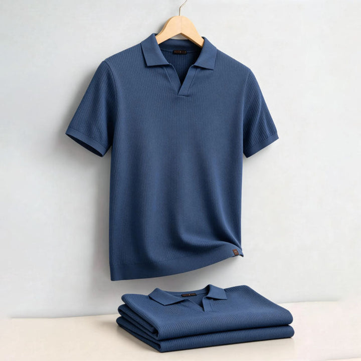 Louis Morel Polo Shirt with Open Collar