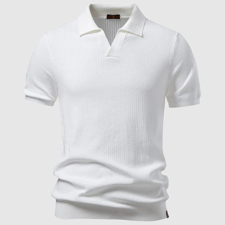 Louis Morel Polo Shirt with Open Collar