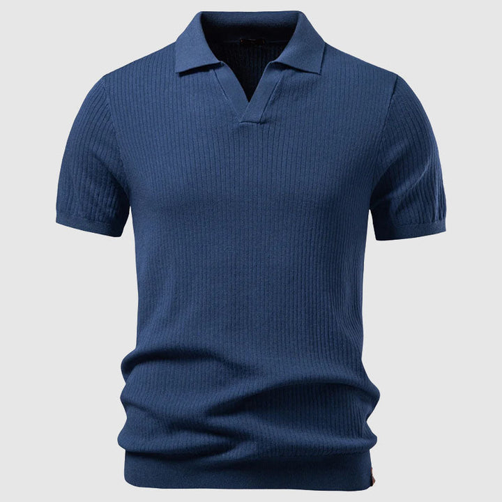 Louis Morel Polo Shirt with Open Collar