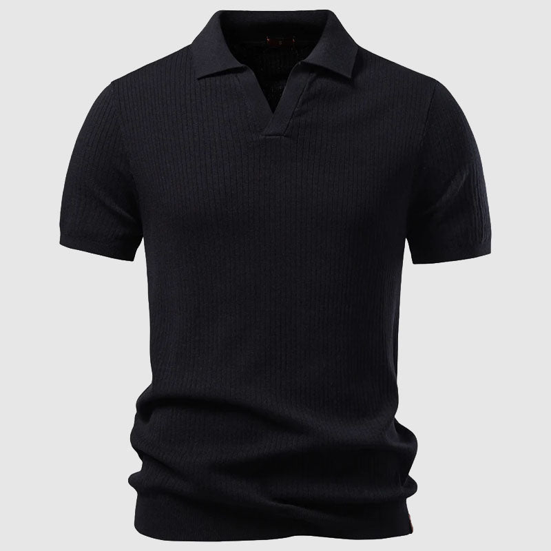 Louis Morel Polo Shirt with Open Collar