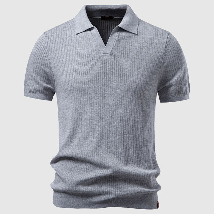 Louis Morel Polo Shirt with Open Collar