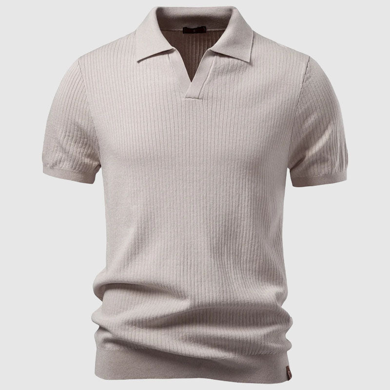 Louis Morel Polo Shirt with Open Collar