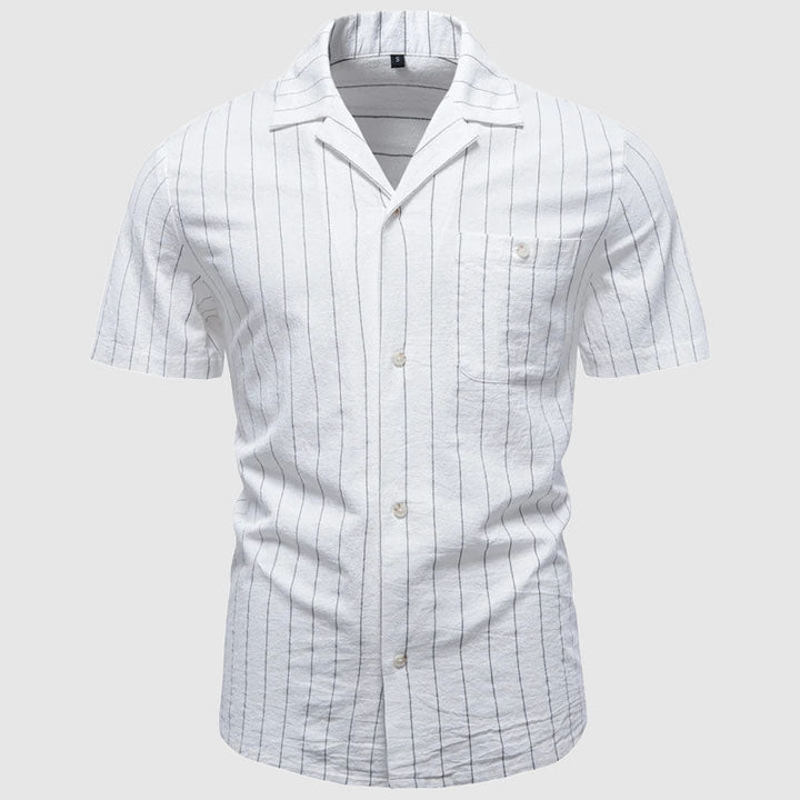 Louis Morel Short Sleeve Pinstripe Shirt
